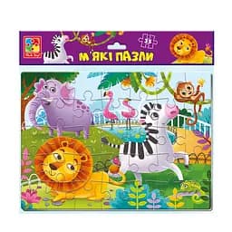 М'які пазли Vladi Toys Зоопарк, укр.мова, 35 елементів (VT1102-33) - мініатюра 2