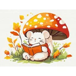 Картина по номерам Brushme Мышонок с книжечкой 30x40 см