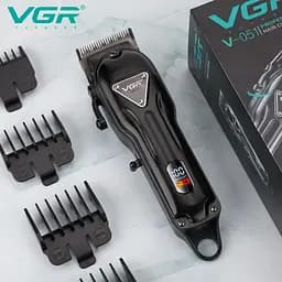 Акумуляторна машинка для стрижки (clipper) VGR V-051, 4 насадки, 2500 mAh, LED-дисплей - мініатюра 3