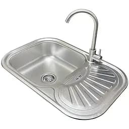 Комплект мийка + змішувач Romzha Stela Textura (A)