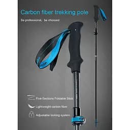 Трекінгова палиця Naturehike ST07 (NH18D010-Z) 99-115см складна - бордова - мініатюра 5