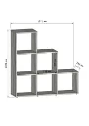 Стелаж для книг Moreli GT-39 Ш1071/В1076/Г280 мм Дуб сонома - мініатюра 2
