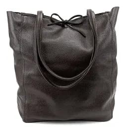 Женская кожаная сумка шоппер шоколадного цвета Firenze Italy F-IT-7622DBM