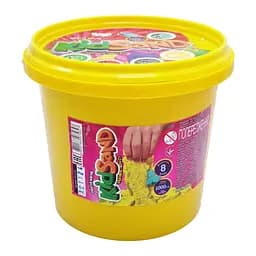 Набор креативного творчества "Кинетический песок" KidSand" Danko Toys KS-01-01 ведро 1000 г Желтый