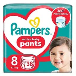 Подгузники-трусики Pampers Active Baby Pants Размер 8 (17+кг) 38 шт.
