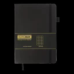 Блокнот діловий Buromax Logo2U Brief А5 96 арк. в клітинку обкладинка зі штучної шкіри чорний (BM.295104-01) - мініатюра 2