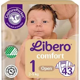 Підгузки Libero Comfort 1 (2-5 кг) 43 шт.