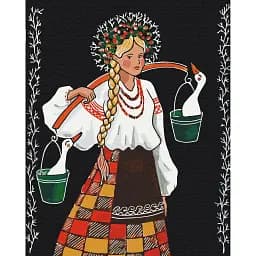 Картина по номерам Brushme Несет Аня гуси © ANNART 40x50 см