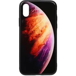 Чохол-накладка Toto Print Glass Space Case Apple iPhone X/XS Lilac