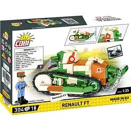 Конструктор Cobi Перша світова війна Танк Рено FT-17, 304 деталі (COBI-2991) - мініатюра 2