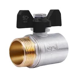 Кран кульовий SD Plus 1" ВЗ для води (метелик) SD607W25