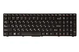 Клавіатура для ноутбука IBM/LENOVO B570, B590, V570 чорний, чорний фрейм