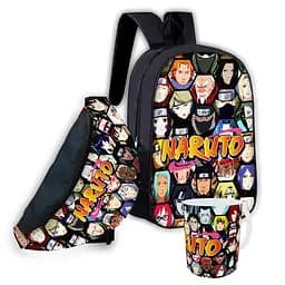 Набір дитячий Аніме Наруто Акацукі рюкзак 36х27см сумка-бананка, кружка з принтом для хлопчика (01646)