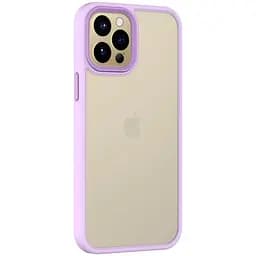 TPU+PC чехол Metal Buttons для Apple iPhone 12 Pro Max 6.7" Бузковий, TPU+PC