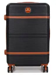 Валіза середня M ABS-пластик Worldline Airtex 629 67×45×27см 74л Чорна - мініатюра 3
