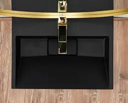 Умивальник Rea Goya black mat 50 накладний чорний матовий REA-U8778, Чорний матовий - мініатюра 5