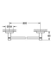 Тримач для рушника Grohe 600 мм QuickFix Start 41178000 Хром - мініатюра 2