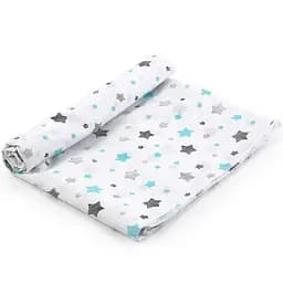 Пеленка Руно ситец звездочки голубые 95х110 см (204.03_Звездочки голубые)