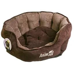Лежак AnimAll Royal Velours Chocolate для котів та собак 53×47×21 см