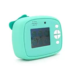 Дитячий фотоапарат D1-A Зелений Динозавр, екран IPS 2,4-дюйми, Type-C, Green, BOX - мініатюра 3