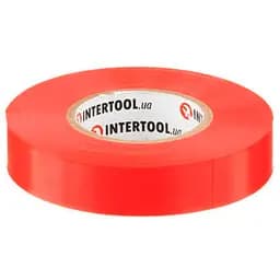 Стрічка електроізоляційна Intertool ізолента 25 м x 17 x 0.15 мм червона в упаковці 10 шт.