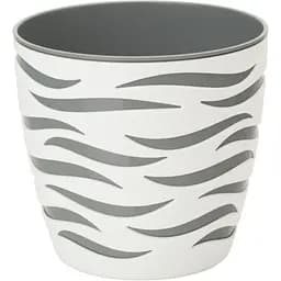 Цветочный горшок Form-Plastic Sahara Duo-18 2.9 л бело-серый (4410-011+059 W)