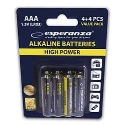 Батарейка Esperanza AAA LR03 Alkaline х 8 (EZB104) - мініатюра 2