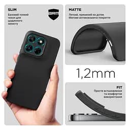 Чехол-накладка для смартфона Motorola G77 5G, противоударный, силиконовый, термополиуретановый (ТПУ), с защитой камеры и корпуса, черный, защита всего корпуса, ArmorStandart (ARM91025) - мініатюра 3