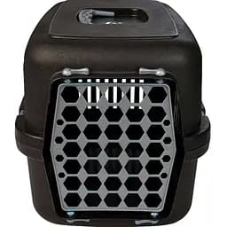 Переноска для животных Agility plastic 35х49х32,5 см черный/серый