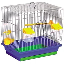 Клітка для птахів Лорі Канар, 33х23х31 см, фарба, в асортименті (К041)