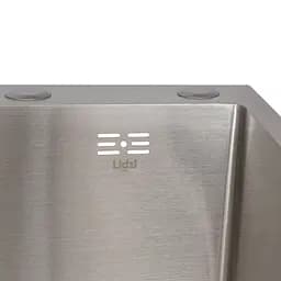 Кухонна мийка інтегрована Lidz Handmade H6350L крило ліворуч (LDH6350BRUL45588) Brushed Steel 3,0/1,0 мм, Нержавіюча сталь - мініатюра 4