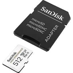 Карта пам'яті SanDisk microSDXC High Endurance 512GB UHS-I U3 V30 + SD Adapter (SDSQQNR-512G-GN6IA) [136567] - мініатюра 2