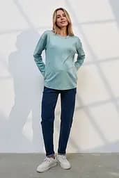Джинси для вагітних Mom Fit для майбутніх мам з регульованим поясом M (46) Leyton Юла Мама синій - мініатюра 4
