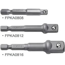 Набір перехідників під шурупокрут 1/4" 3 од. Toptul (1/4", 3/8", 1/2") GAAR0301