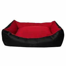 Лежак для собак Milord DONDURMA M 62x44x2 см (чорний/червоний)