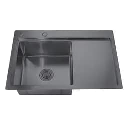 Кухонна мийка Zerix ZH7849L-215 Nano-Black MX1590, Графит