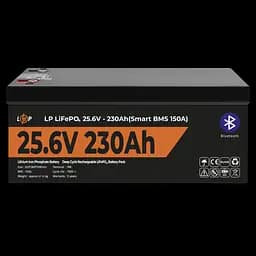 Акумулятор LP LiFePO4 25,6V - 230 Ah (5888Wh) (Smart BMS 150А) з BT пластик