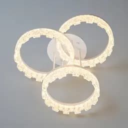 Сучасна стельова LED-люстра Diasha MX78204/3WH 90W, три кільця, 3 режими світла, 52 см