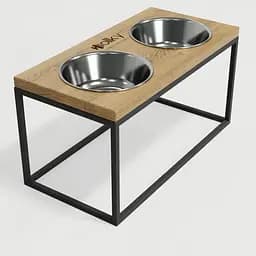 Hollky Base L — миски на підставці для середніх і великих собак (2 × 0,95 л, висота 20 см) - мініатюра 6