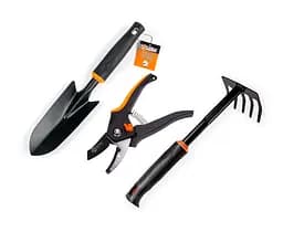 Набір садових інструментів Polax садова лопатка,граблі міні + секатор (770-29)