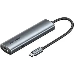 Док-станція USB3.0 Type-C - HDMI /USB 3.0/USB 2.0/Type-C 2.0/PD 100W Hub 5-in-1 Vention (TGLHB)