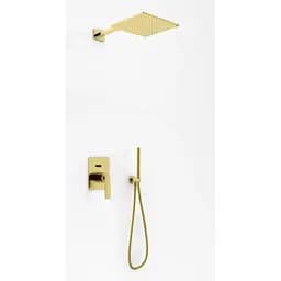Душова система прихованного монтажу Kohlman Experience Gold + Box прихованого монтажу QW210EGDQ30, Золотий