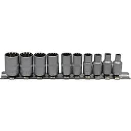 Набір торцевих головок Haisser Spline 1/4" Cr-V 4-13 мм 10 шт. (117789)