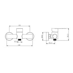 Змішувач для душу Lidz Luna 010 (з душовим гарнітуром) (k35) LDLUN010NKS46095 Nickel - мініатюра 2