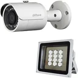Комплект: IP-видеокамера Dahua 4 Мп DH-IPC-HFW1431SP-S4 (2.8 мм) + ИК-прожектор Lightwell LW12-140IR45-220