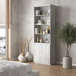 Шафа для книг Vays пенал з полками R-29 Бетон