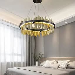 Подвесная люстра с уникальным дизайном Ø 50 см Ст. MJ 94-500 BK+PGD | Line F