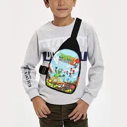 Сумка через плечо детская Растения против зомби 29х17 см сумка слинг для мальчика (02154)