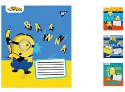 Тетради ученические 12 листов линия. YES Minions2, 25 шт. в упаковке