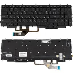 Клавіатура для ноутбука DELL (Inspiron: G7 7700) rus, black, без фрейму, підсвічування клавіш (RGB)